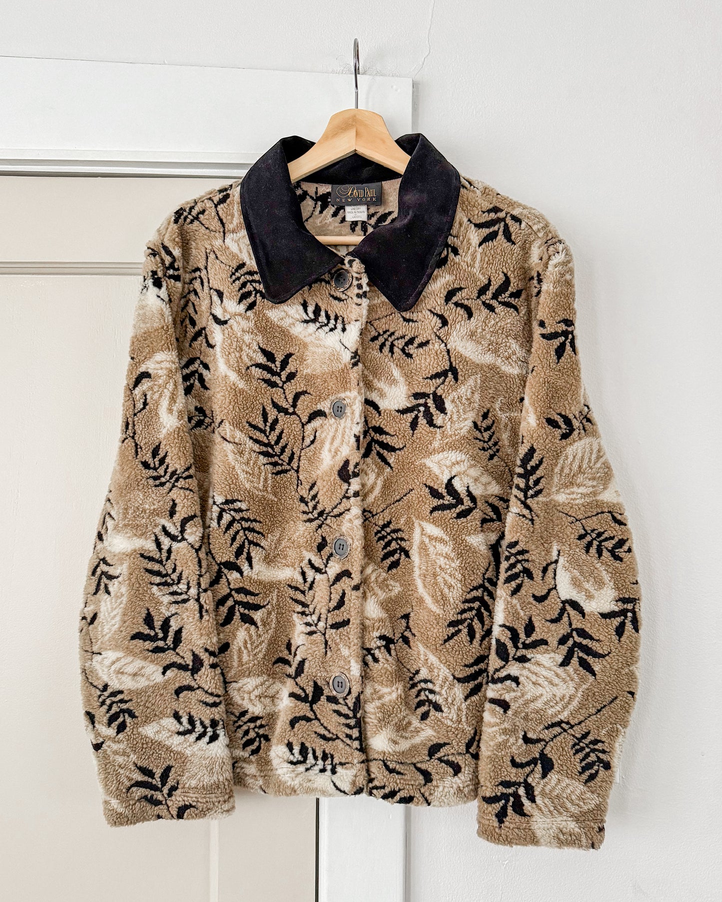 Vintage Leaf Fleece Jacket