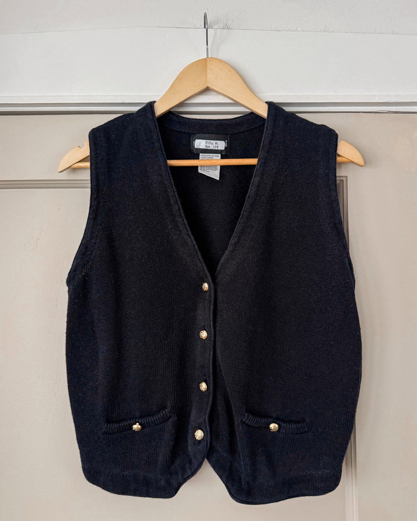Black Knitted Vest
