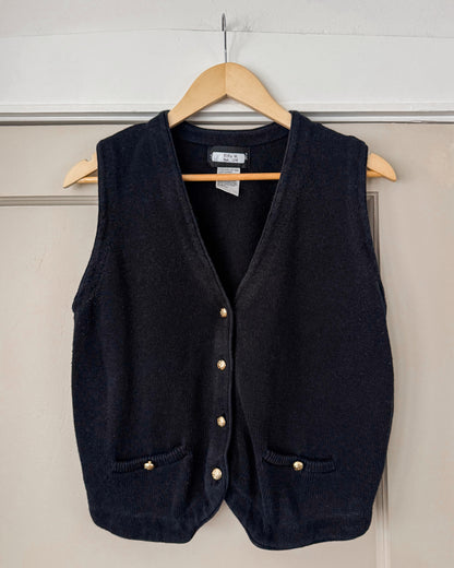 Black Knitted Vest