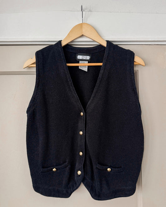 Black Knitted Vest