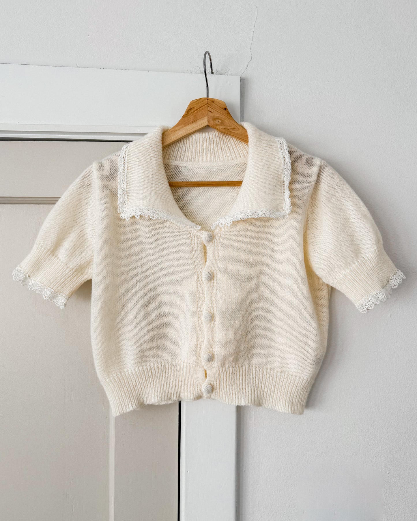 Cream Knitted Blouse