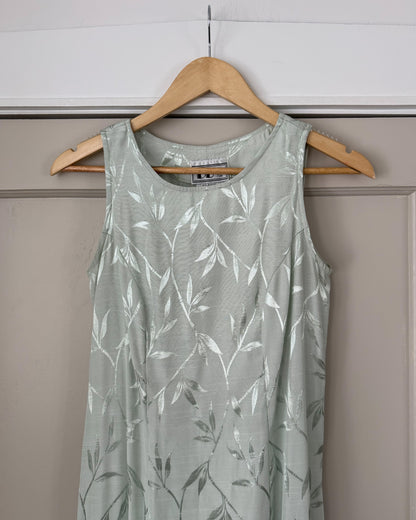 Mint Green Leaf Dress