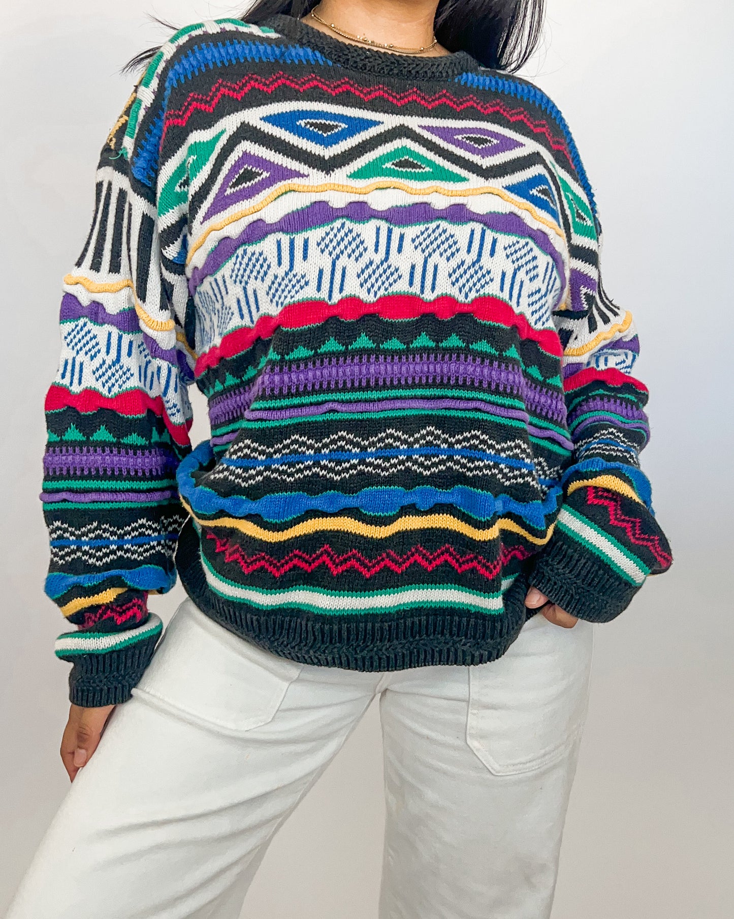 Colorful Coogi Style Sweater