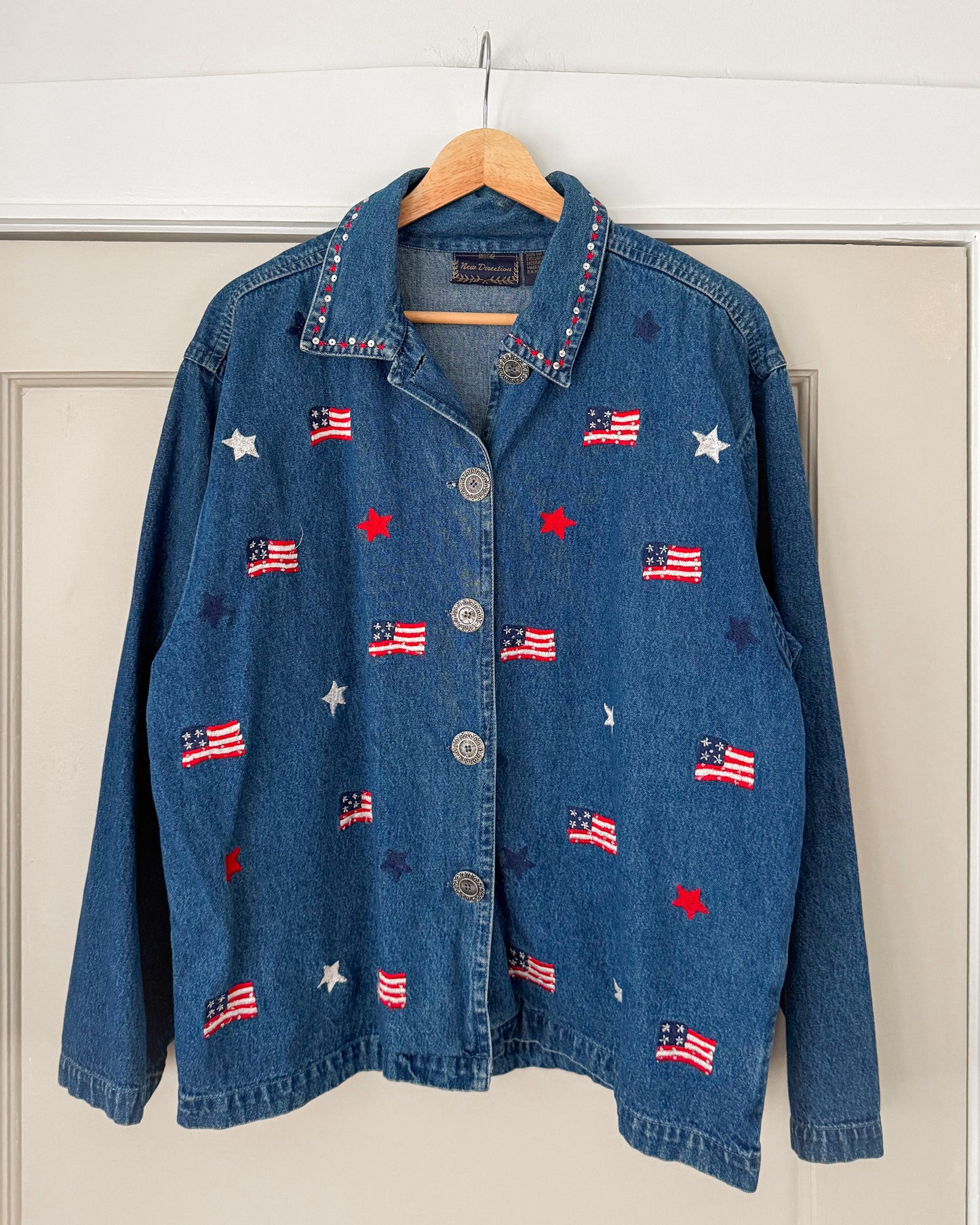 American Flag Embroidered Jacket