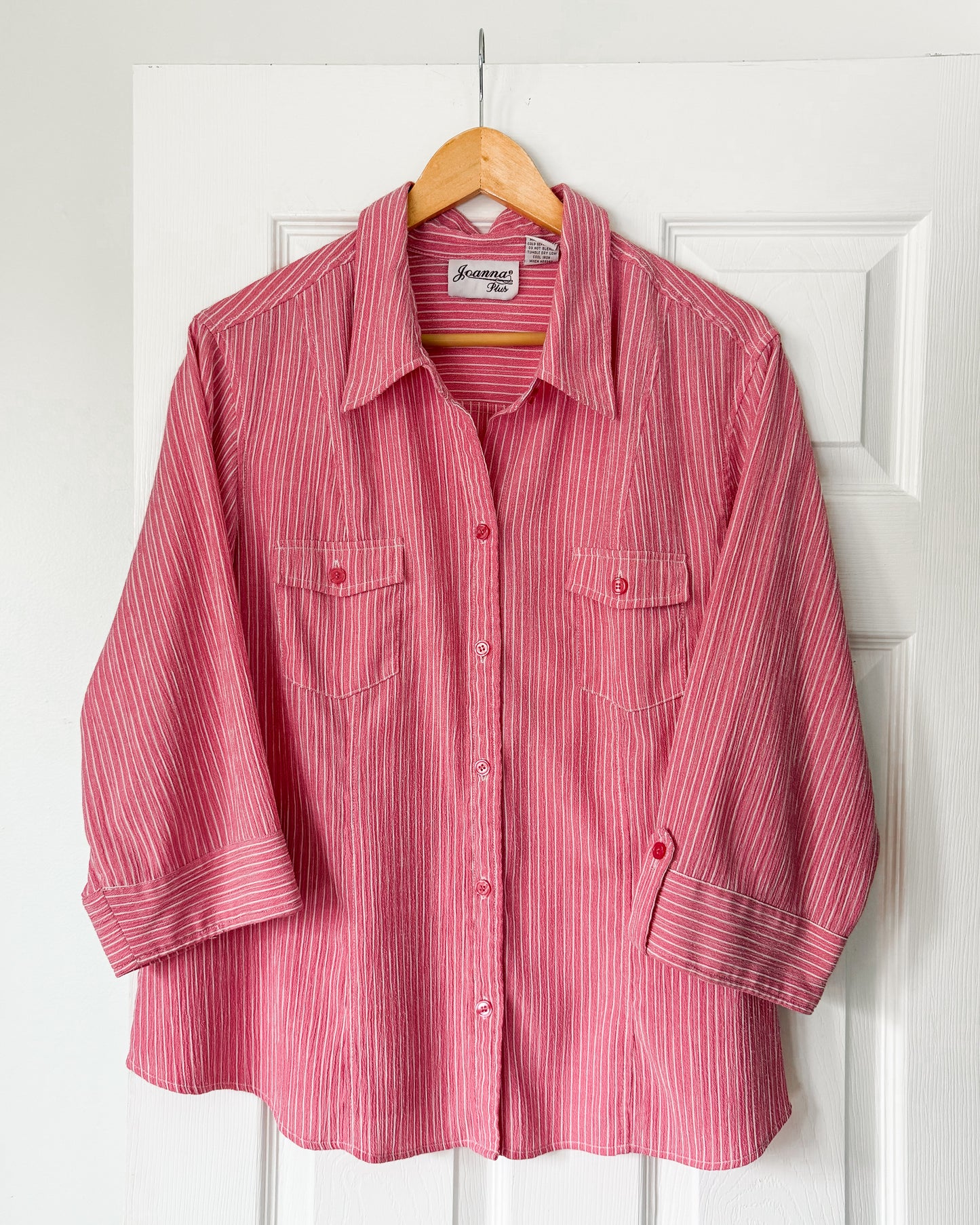 Pink Striped Button Up Shirt