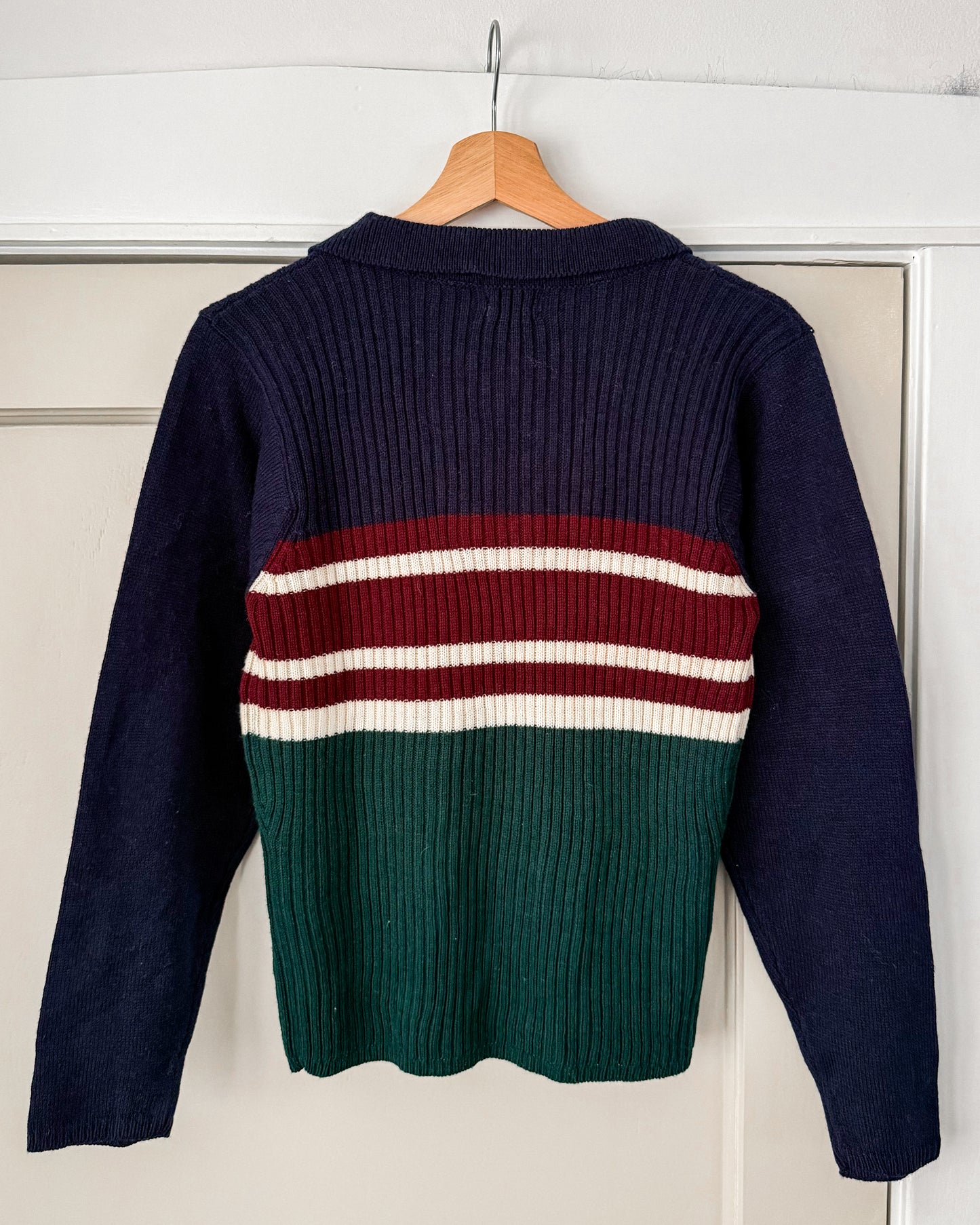 Vintage Striped N Neck Cardigan