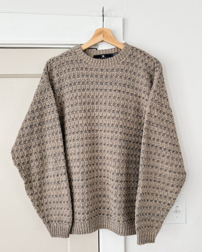 Neutral Textured Knitted Sweater