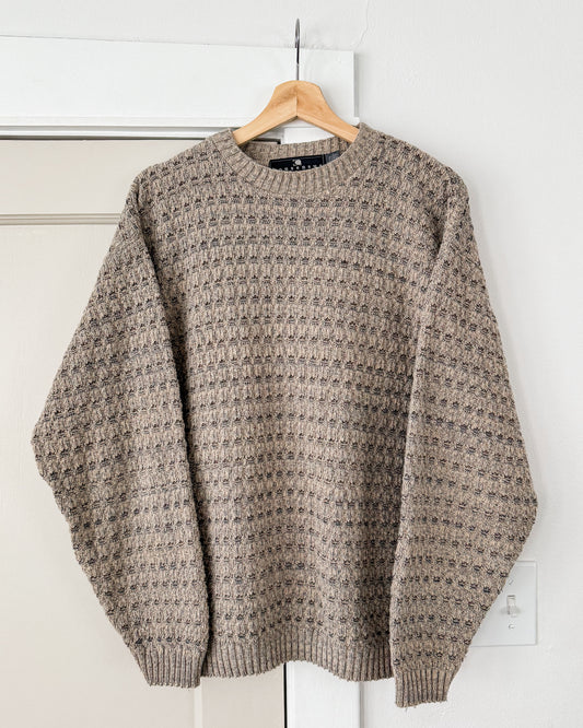 Neutral Textured Knitted Sweater