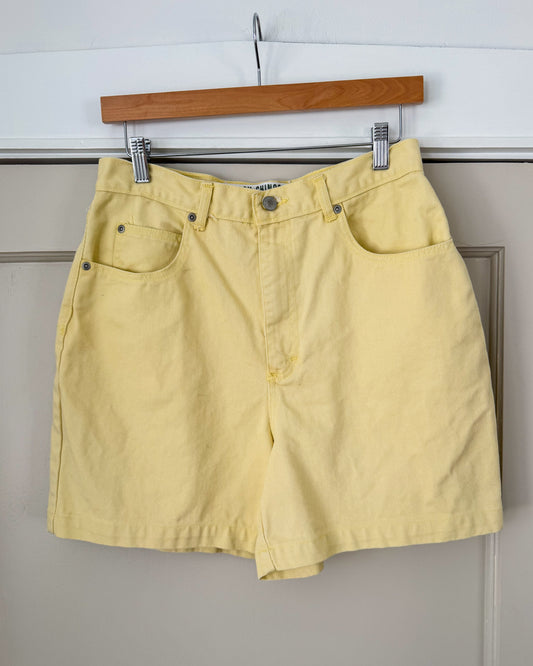 Butter Yellow Denim Shorts
