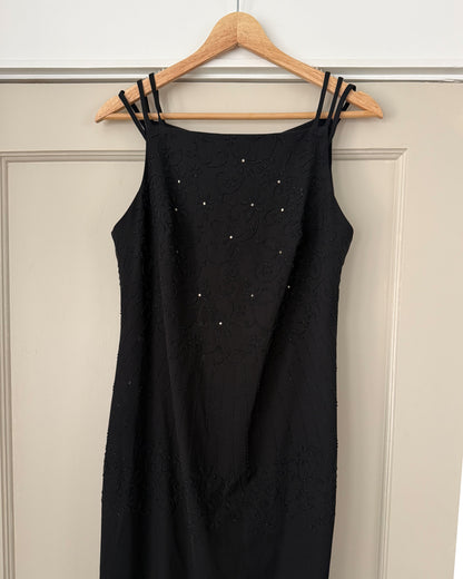 Vintage Black Beaded Dress