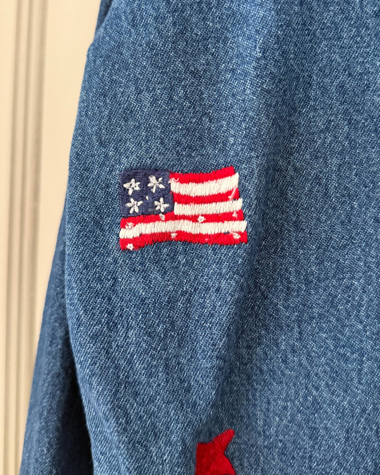 American Flag Embroidered Jacket
