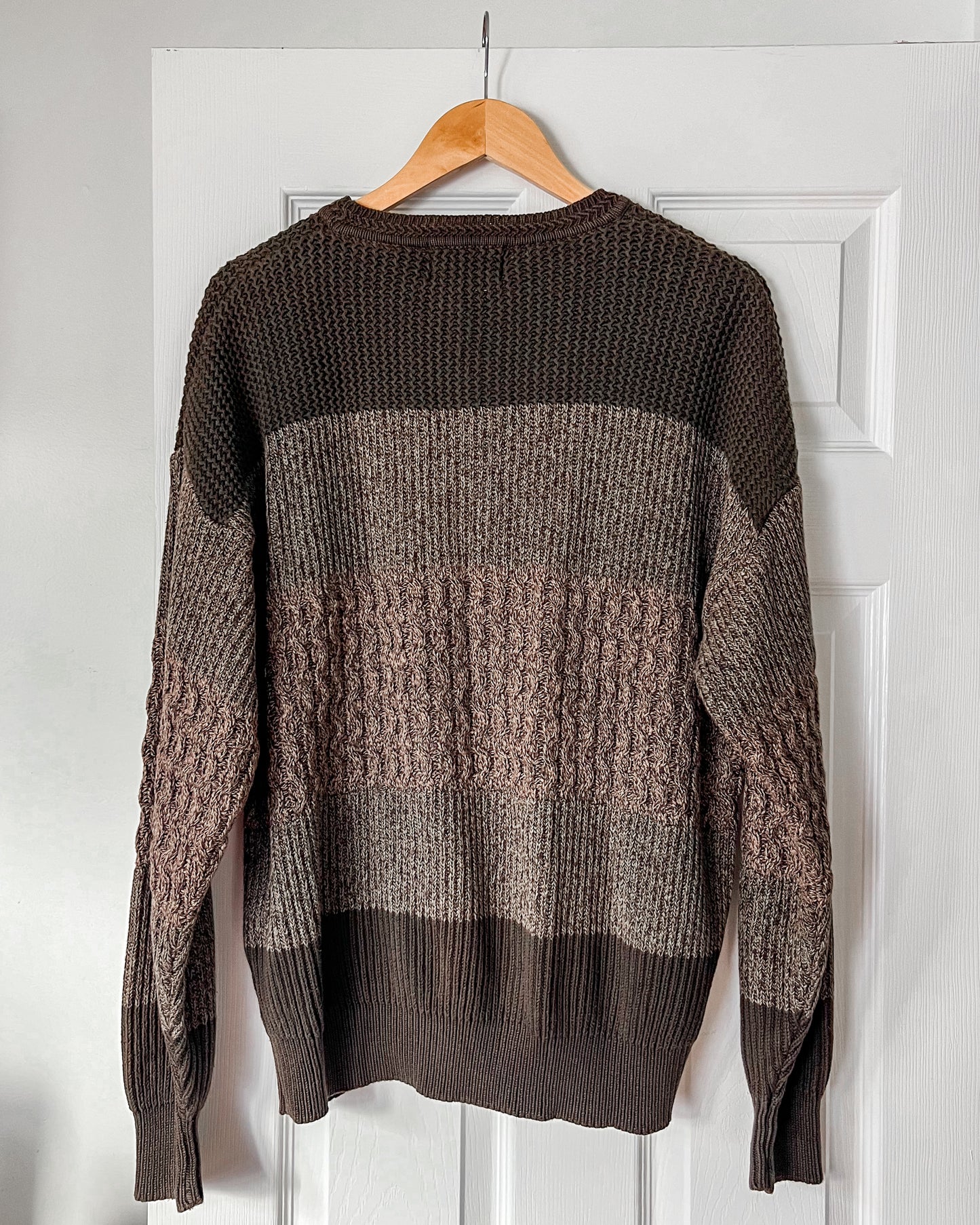 Colorblock Textured Knitted Sweater