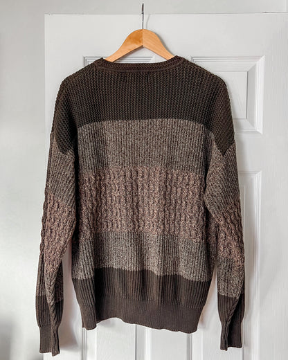 Colorblock Textured Knitted Sweater