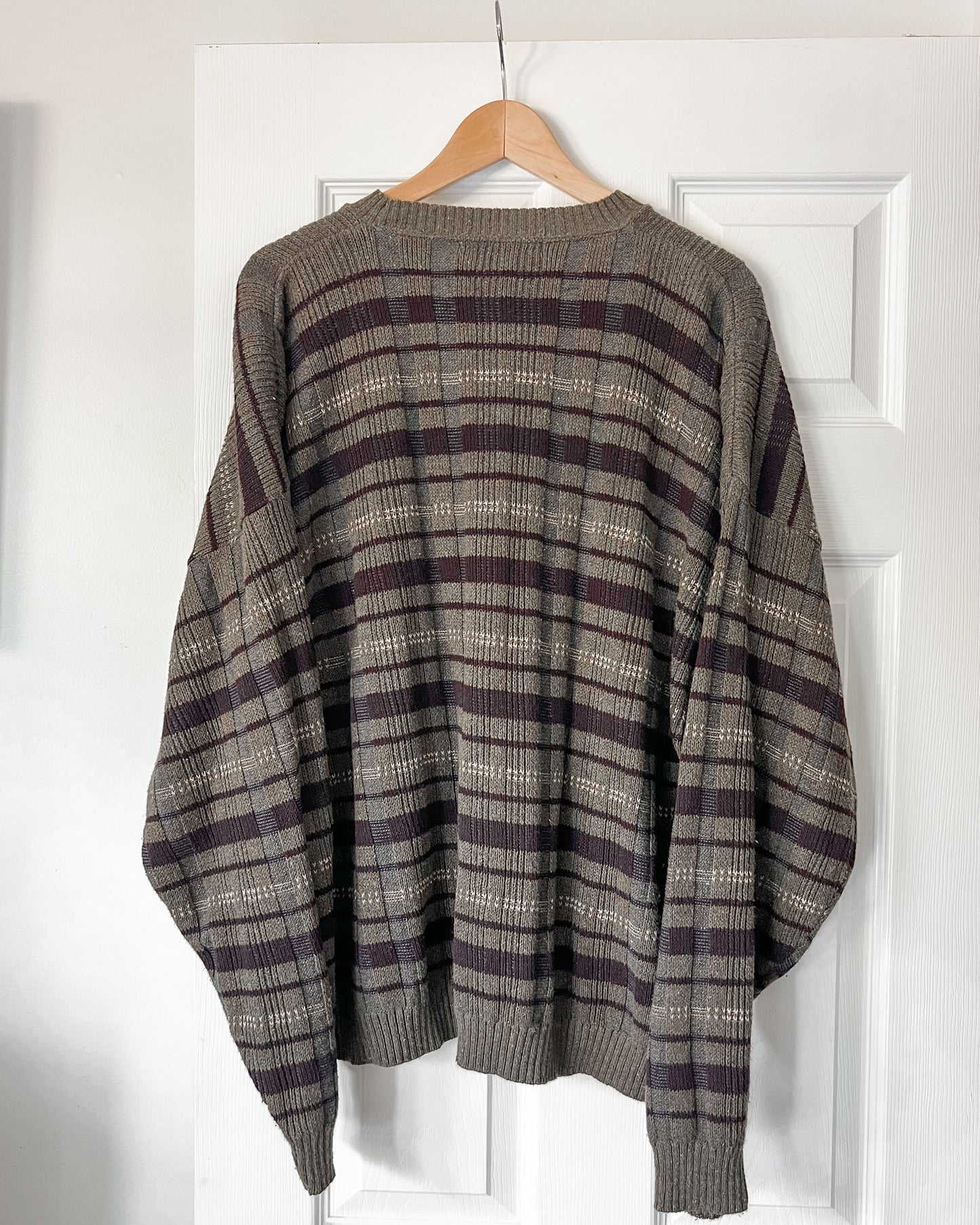 Plaid Knitted Sweater