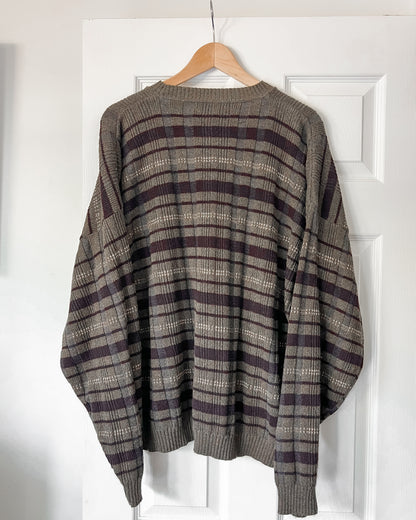 Plaid Knitted Sweater