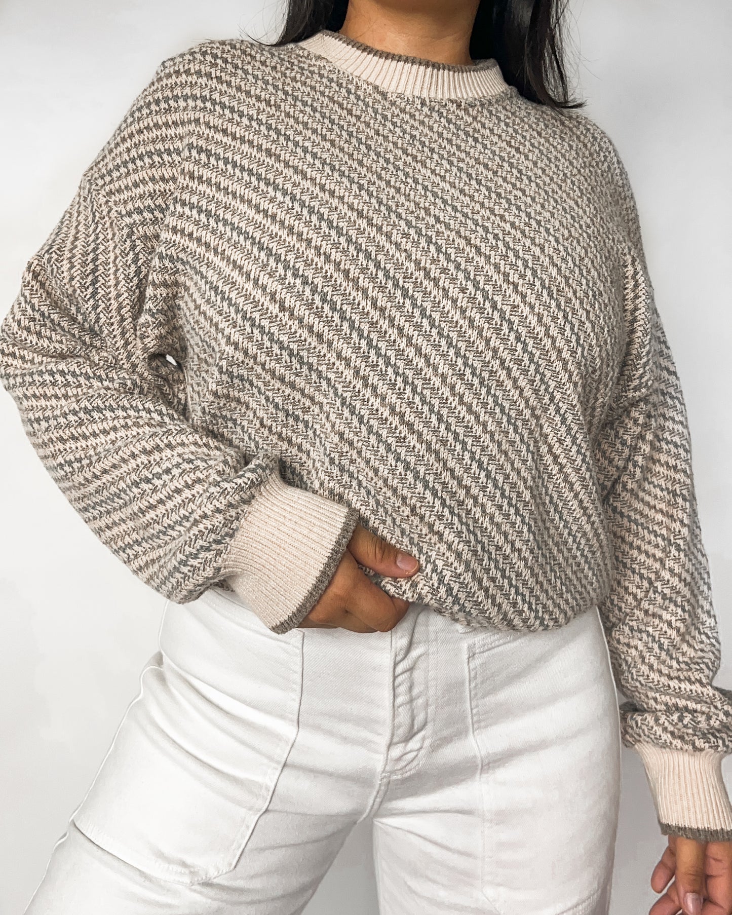 Geoffrey Beene Striped Knitted Sweater