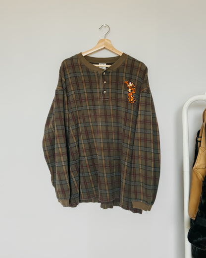Tigger Plaid Henley Shirt
