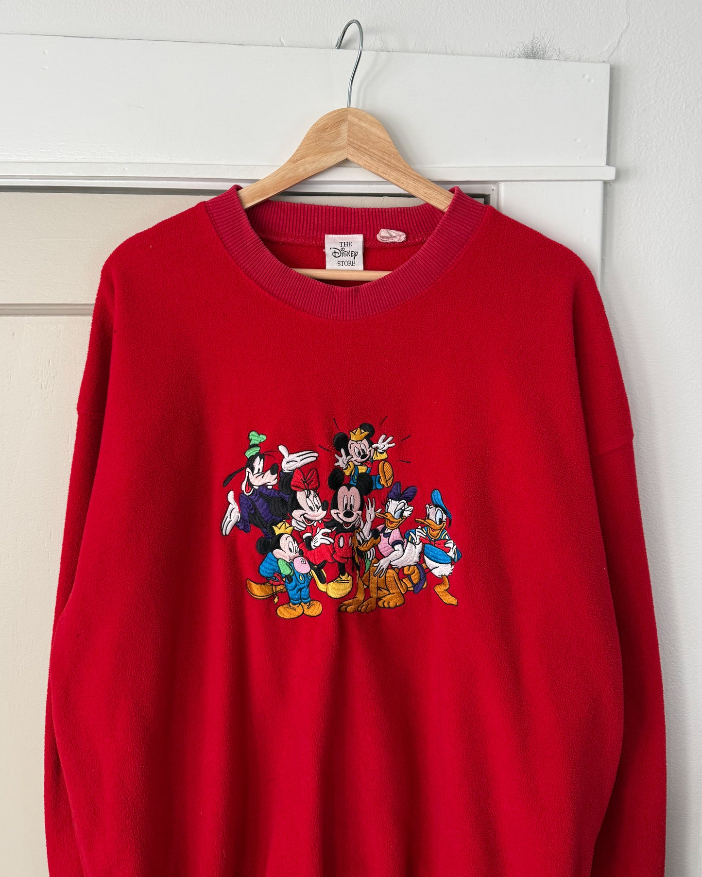 Mickey Mouse Red Fleece Crewneck
