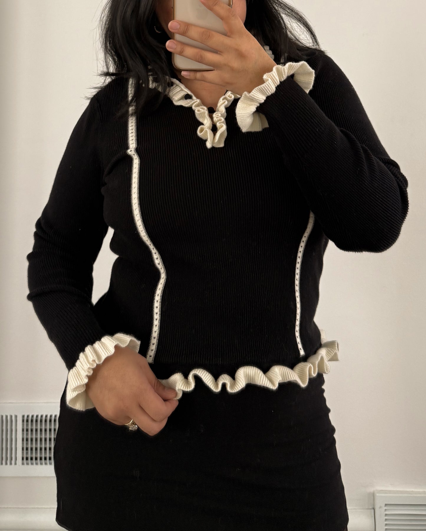 Cabi Black & White Blouse