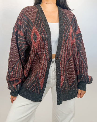 Abstract Knitted Cardigan