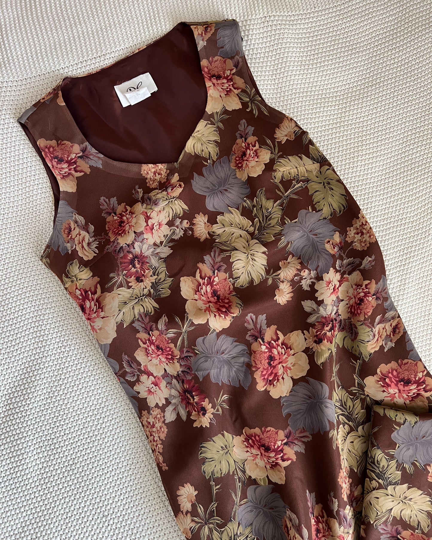 Brown Floral Maxi Dress