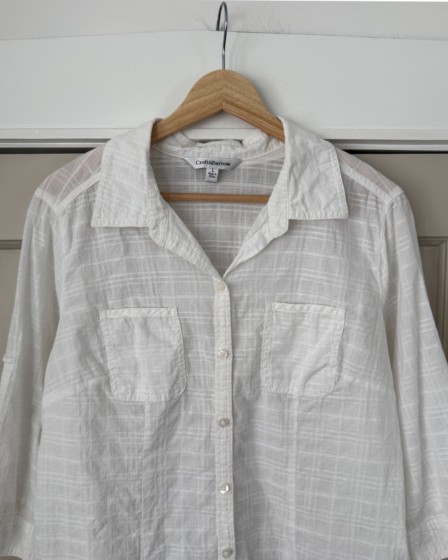 White Button Down Top