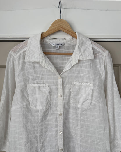 White Button Down Top