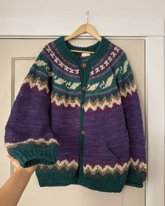 Vintage Hand Made Wool Cardigan