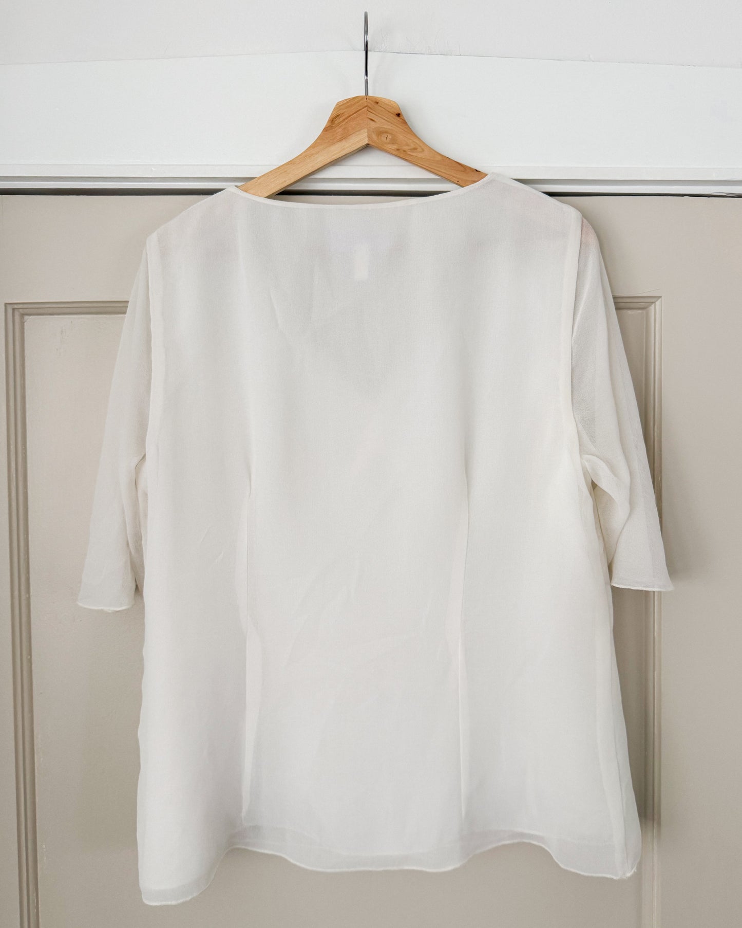 Sheer V Neck Blouse