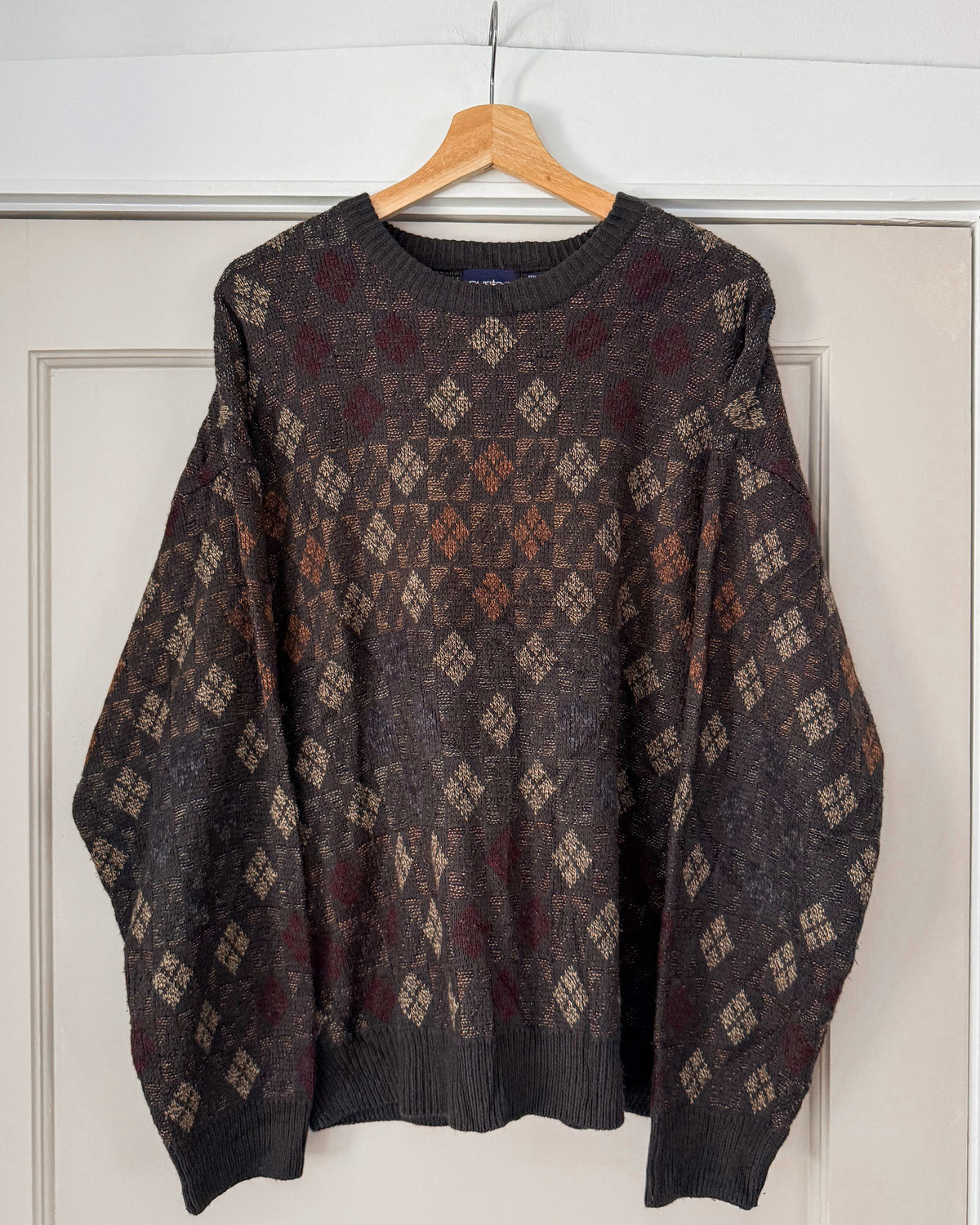 Vintage Diamond Knitted Sweater