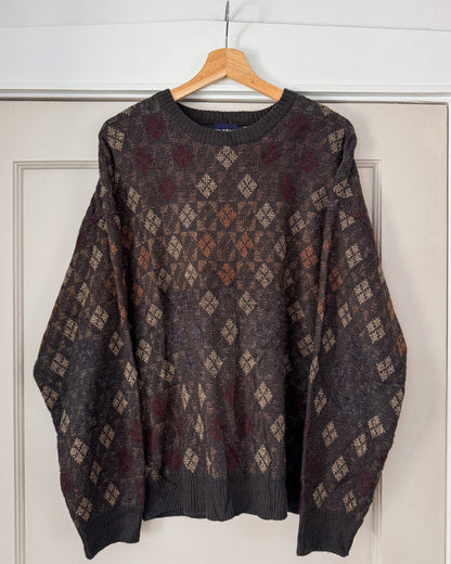 Vintage Diamond Knitted Sweater