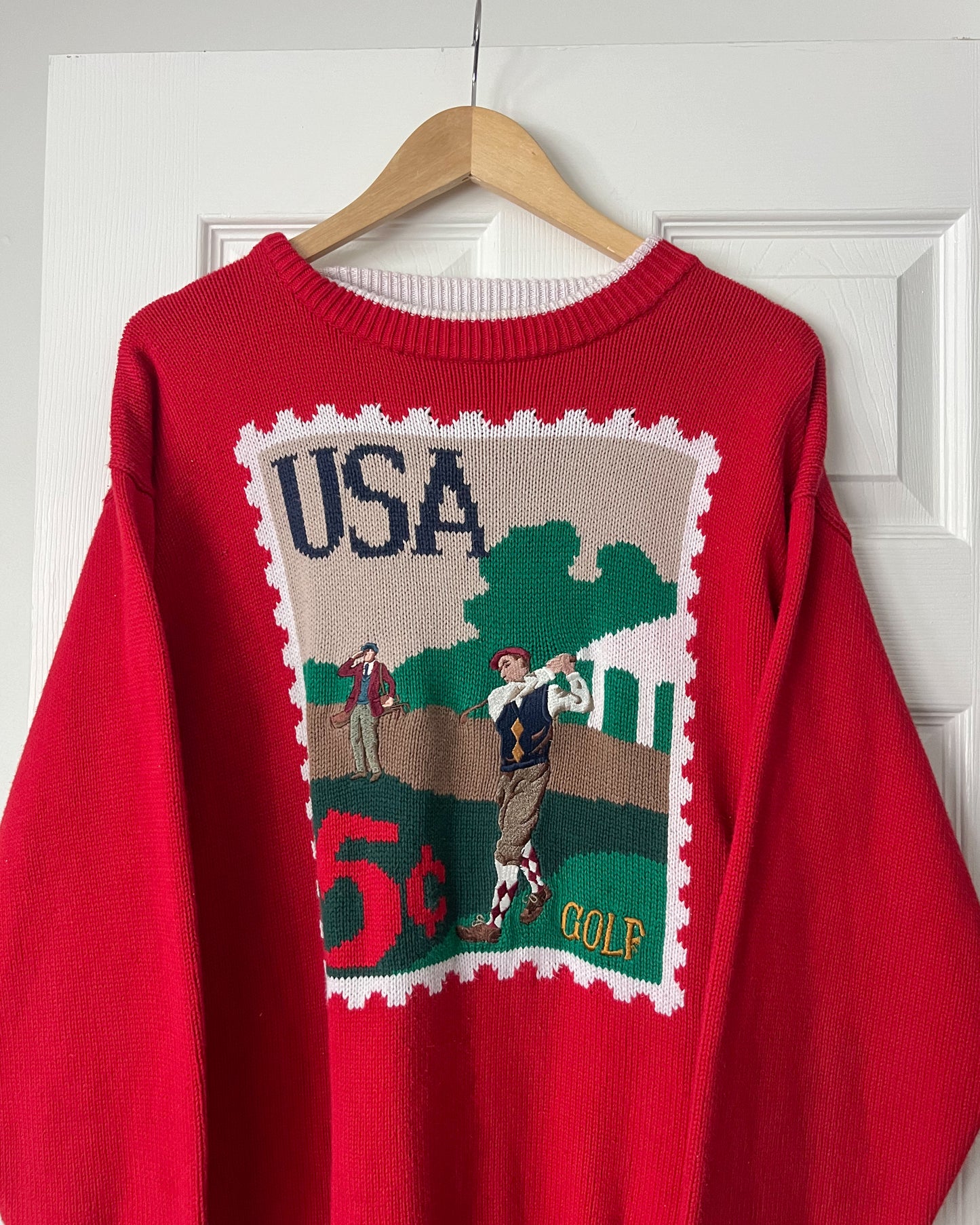 Golf Stamp Knitted Sweater