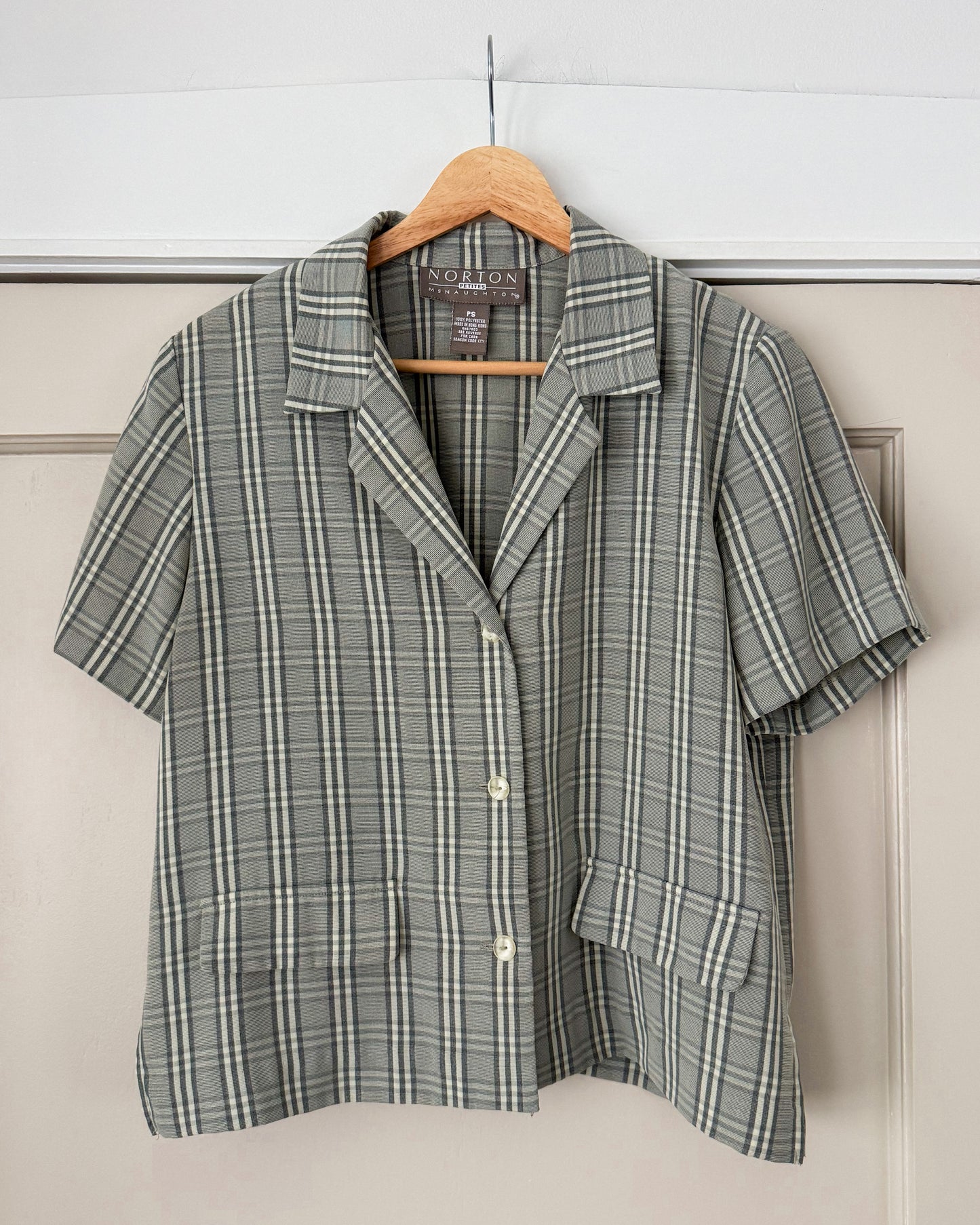 Vintage Cropped Plaid Shirt