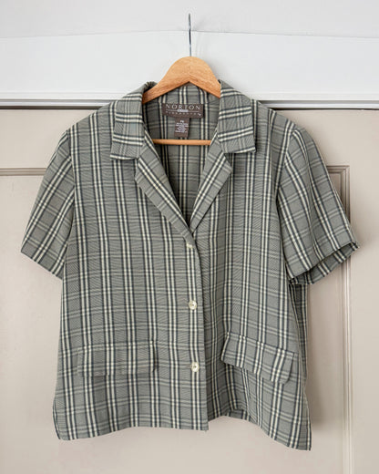 Vintage Cropped Plaid Shirt
