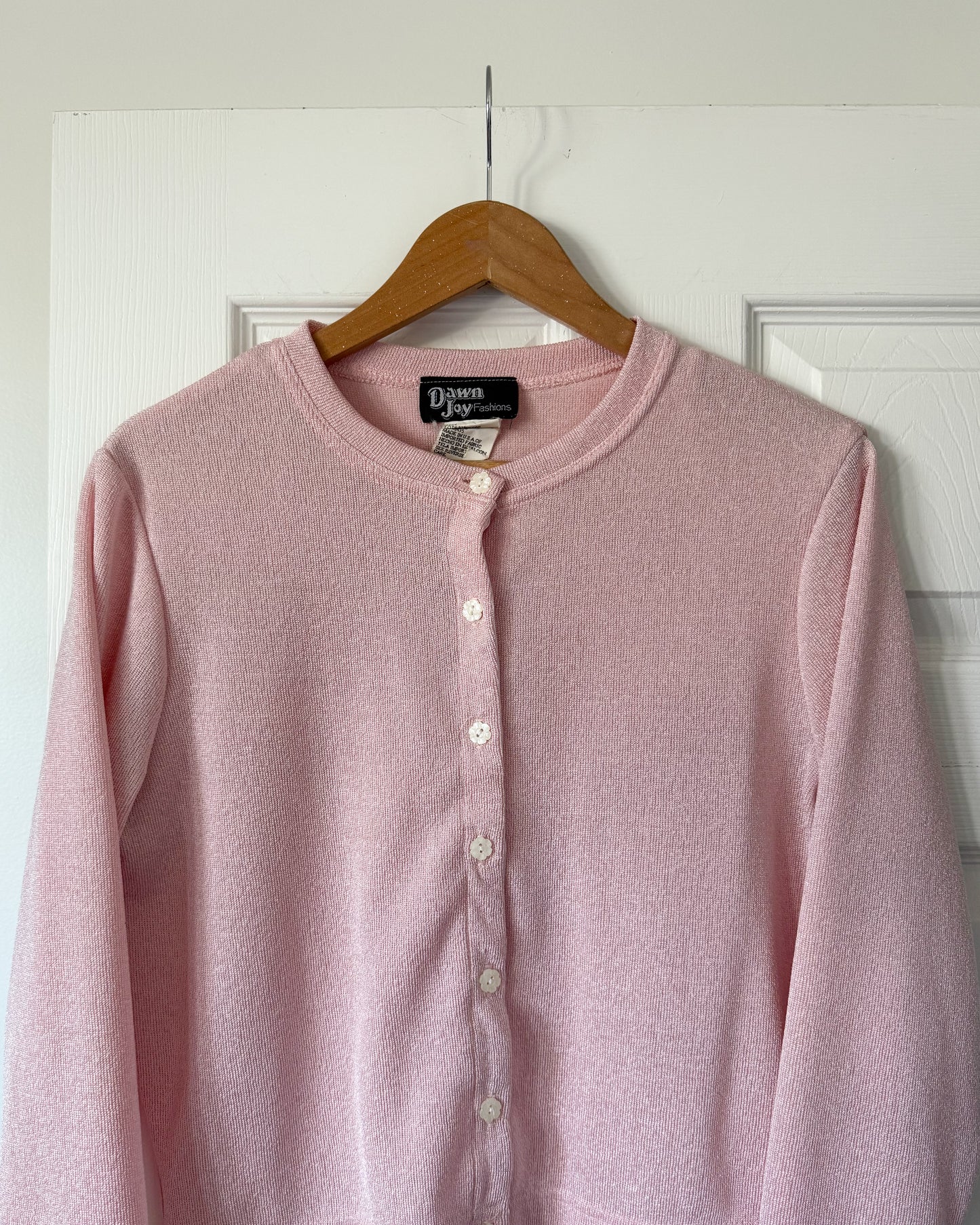 Vintage Pink Floral Button Cardigan