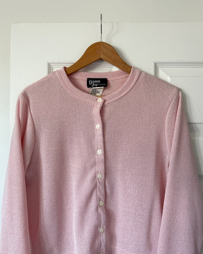 Vintage Pink Floral Button Cardigan