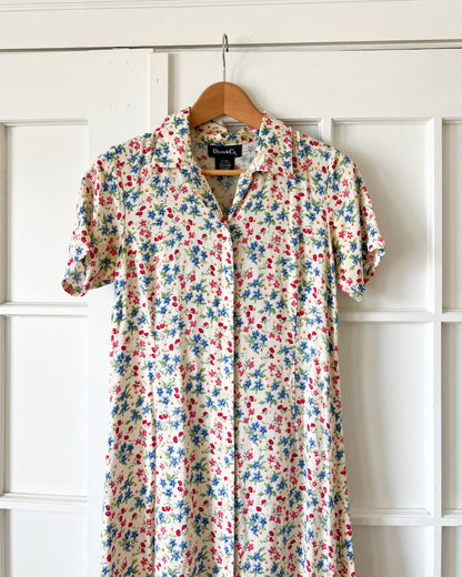 Floral Button Up Maxi Dress