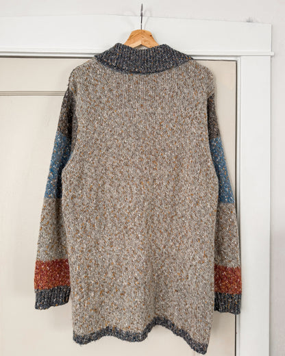 Colorblock Long Cardigan