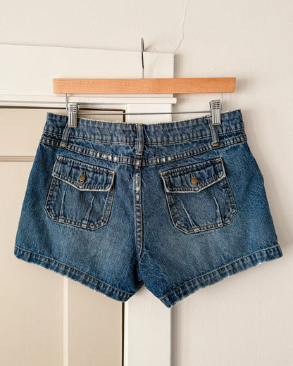 Low Rise Denim Shorts