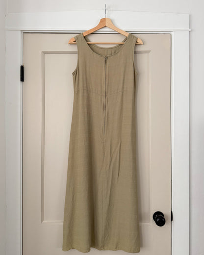 Vintage Sage Green Maxi Dress