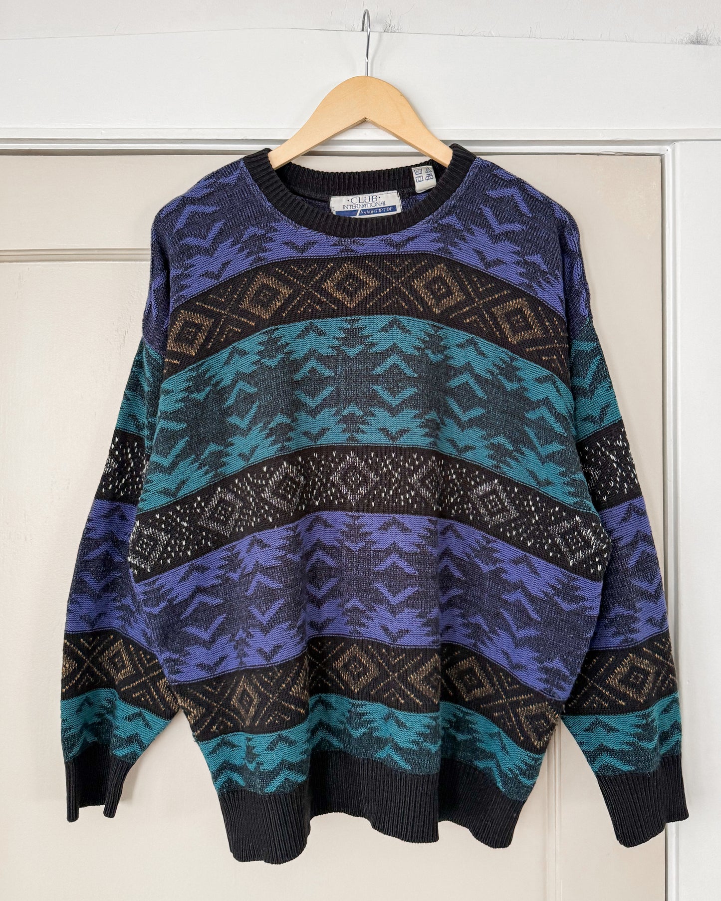 Vintage Geometric Knitted Sweater