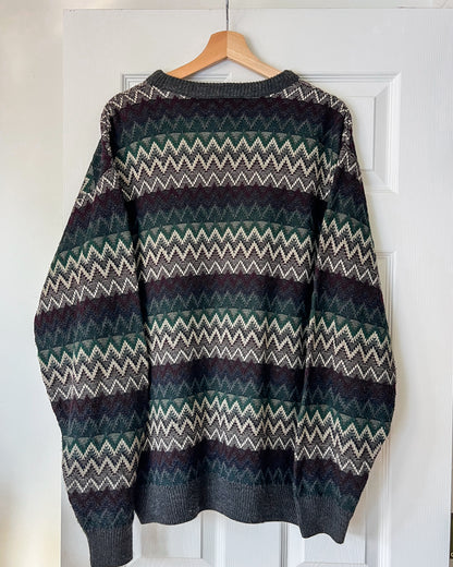 Zigzag Patterned Knitted Sweater