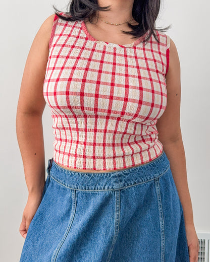 Gingham Sleeveless Top