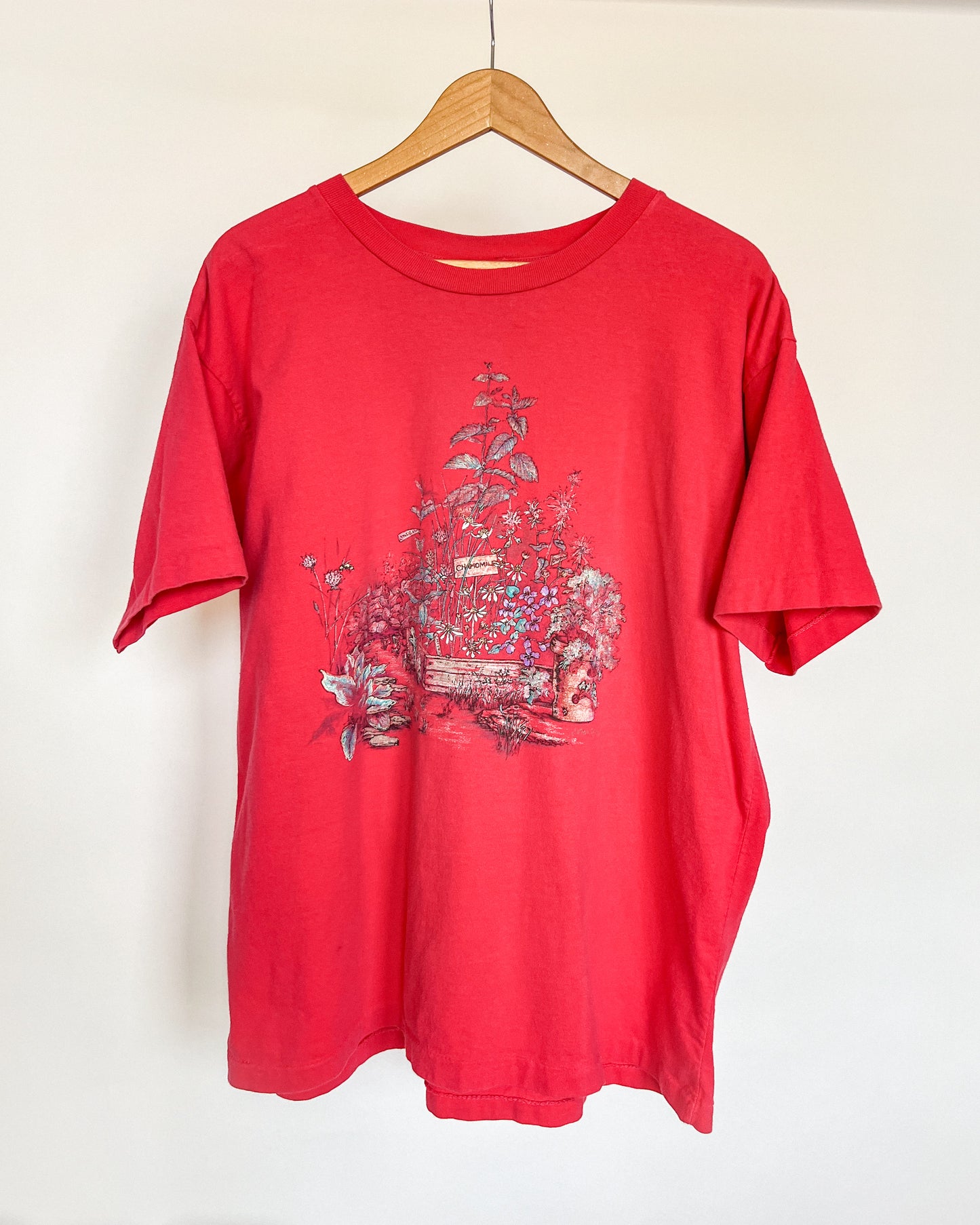 Pink Garden Gaphic T Shirt