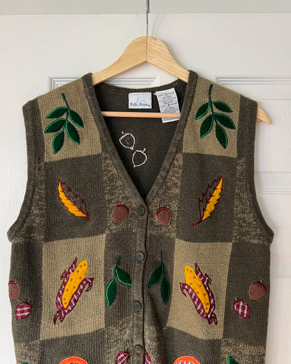 Fall Graphic Knitted Vest