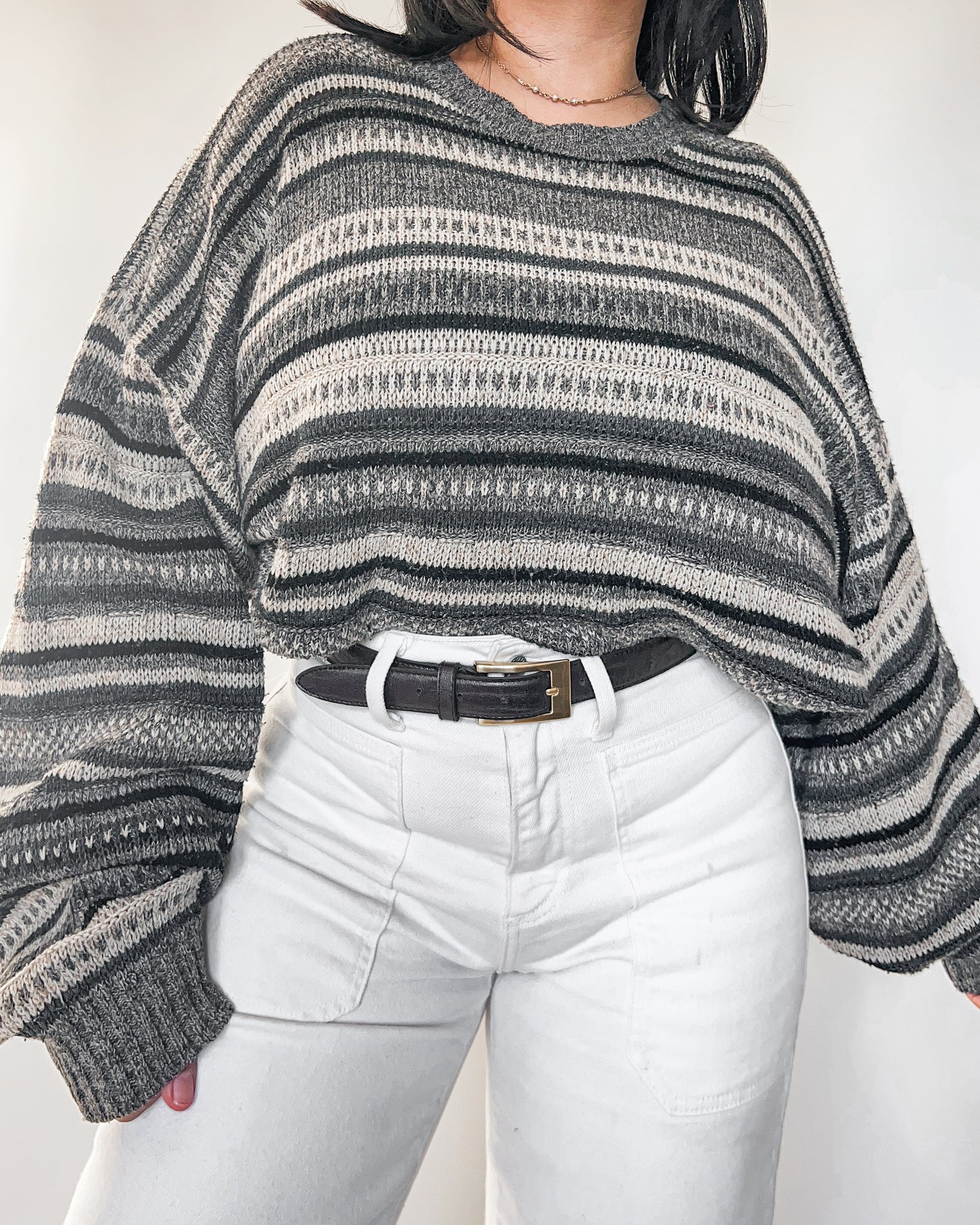 Multicolored Striped Knitted Sweater