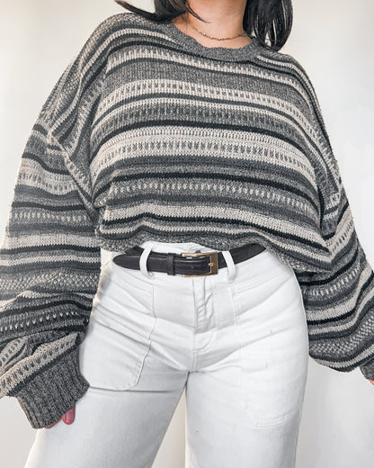 Multicolored Striped Knitted Sweater