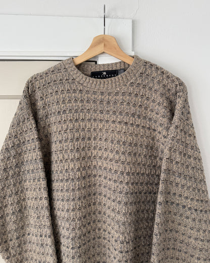 Neutral Textured Knitted Sweater