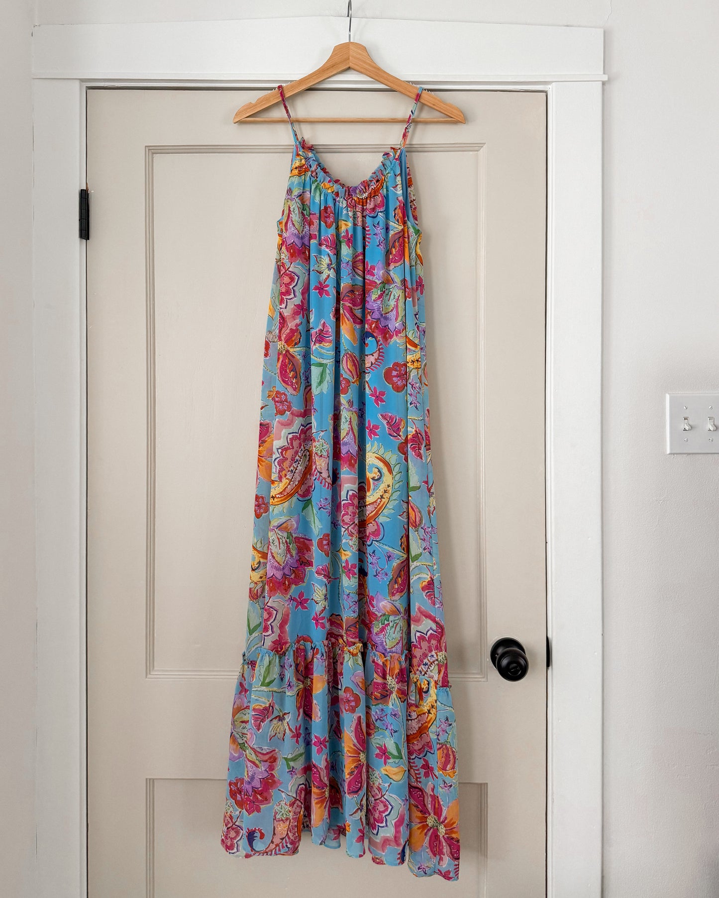Blue Floral Maxi Dress