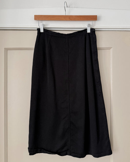 Vintage Black Midi Skirt
